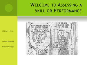 FOL Assessing Skill and Performance aug 2012