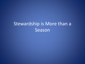 Session 4: Stewardship is More Than a Season
