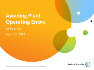 Avoiding Plant Operating Errors