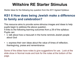 How does being Jewish make a difference to family and celebration?