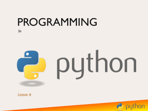 Python Lesson 6