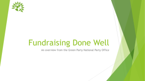 Fundraising Done Well - Green Party Members` Website