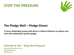 The Pressure Ulcer Campaign Pledge Wall