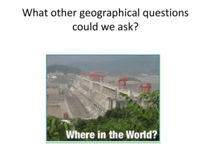 What other geographical questions could we ask?