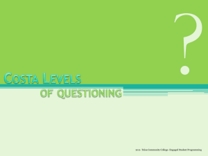 Costa levels - PowerPoint