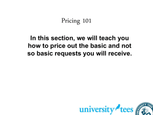 Pricing-101 - University Tees