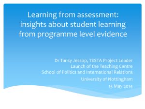 Learning from Assessment - University of Nottingham
