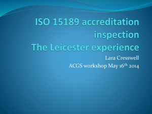 ISO 15189 accreditation inspection The Leicester experience