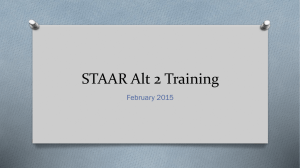 STAAR Alt 2 Training