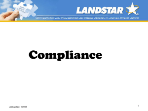 Compliance - My Landstar Agent