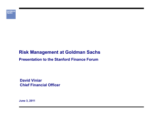 Risk Management at Goldman Sachs