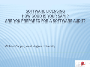 Software Licensing How good is your SAM ? are you prepared for a