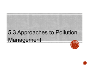 5.3 Approaches to Pollution Management