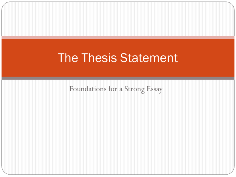 thesis statement type 2