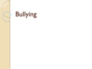 Bullying is not acceptable