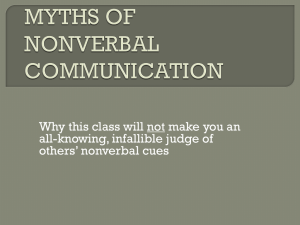 Myths of Nonverbal Communication A