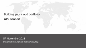 Parallels Cloud Portfolio Planning