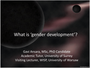 `gender development`?