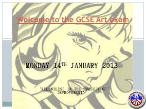 Welcome to the GCSE Art exam