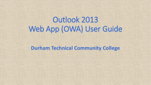 Outlook Web App (OWA) User Guide