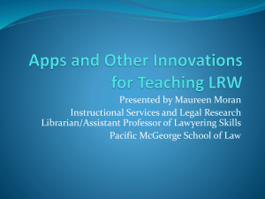 Apps and Other Innovations for Teaching LRW