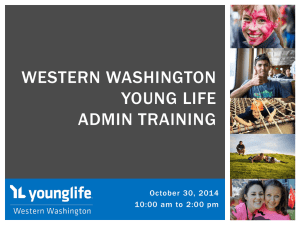 Western Washington Young Life Admin Training