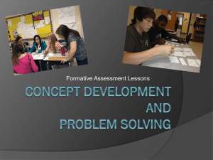 Concept development and Problem Solving