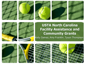 USTA North Carolina Facility Assistance and Community Grants