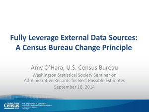 Amy O`Hara, Census - Washington Statistical Society