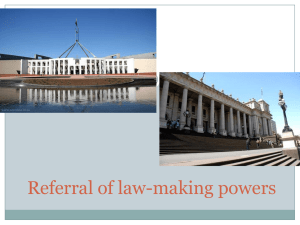 4. The constitution - Referral of law-making powers