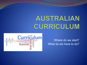 Australian Curriculum Powerpoint