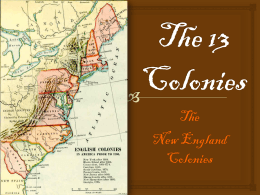 The 13 English Colonies Chart