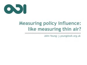 Measuring policy influence