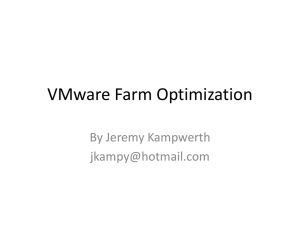 VMware Farm Optimization