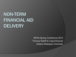Non-Term Financial Aid Delivery