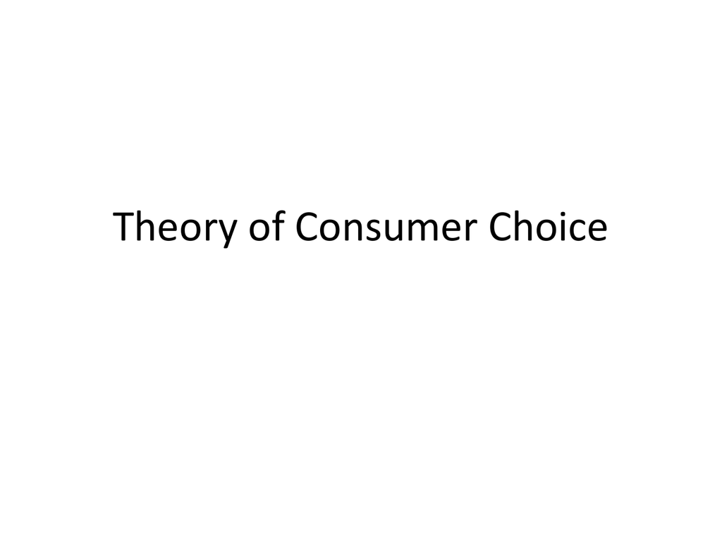 theory-of-consumer-choice