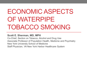 Economic Aspects of Waterpipe Tobacco Smoking