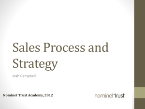 Sales Process and Strategy