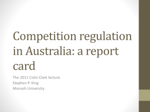 Competition regulation in Australia: a report card