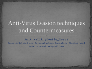 Anti-Virus Evasion techniques and Countermeasures