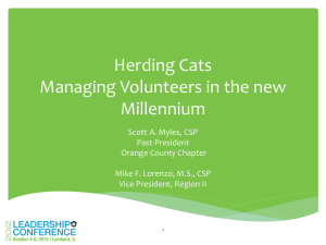 Volunteers Herding Cats Presentation