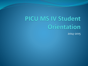 PICU Resident Orientation