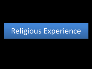 Religious Experiences - mine