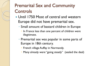 Premarital Sex and Community Controls