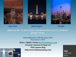 Innovative Strategies for New Drug Development/Biobetters