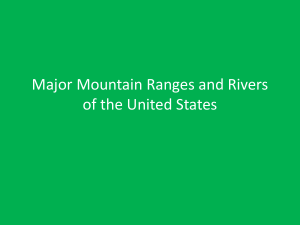 Major Mountain Ranges and Rivers of the United States