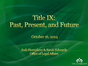 Title IX: Past, Present, and Future