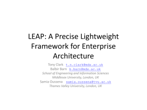 LEAP: A Precise Lightweight Framework for Enterprise Architecture