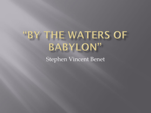 By the waters of babylon