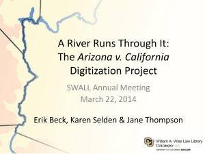 The Arizona v. California Digitization Project